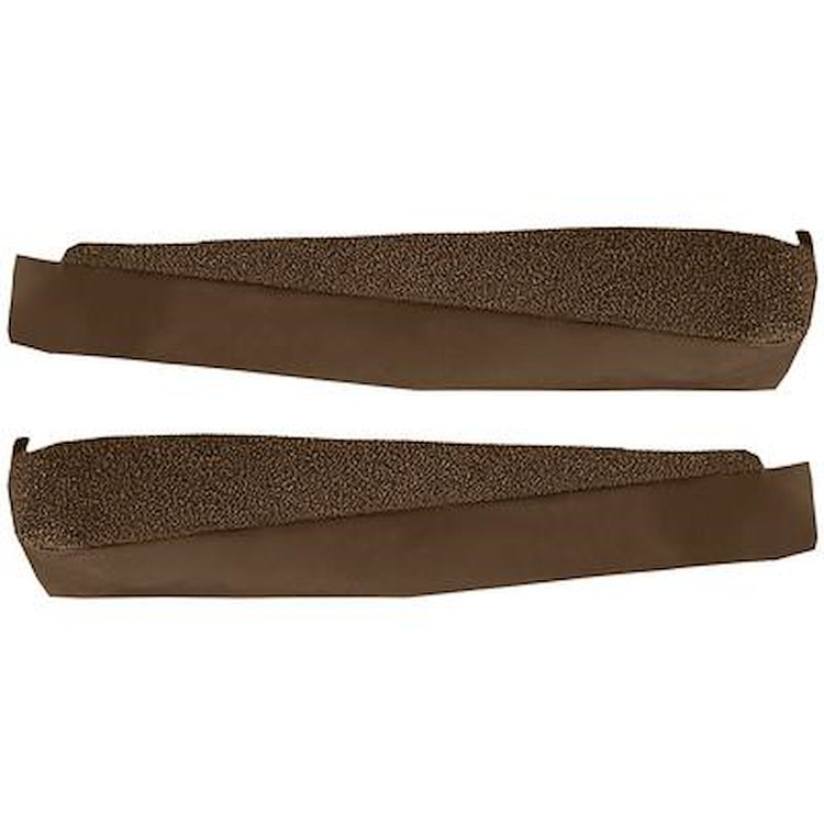 VT1536218 1968-76 Chevrolet Corvette; Door Panel Carpet Inserts; 2-Piece Set; Loop; Dark Saddle