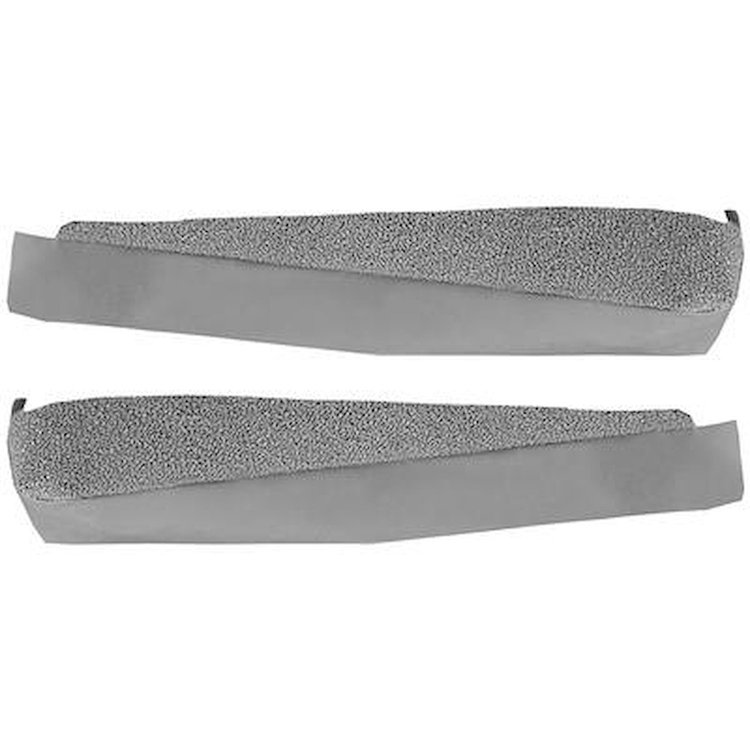 VT1536223 1968-76 Chevrolet Corvette; Door Panel Carpet Inserts; 2-Piece Set; Loop; Silver