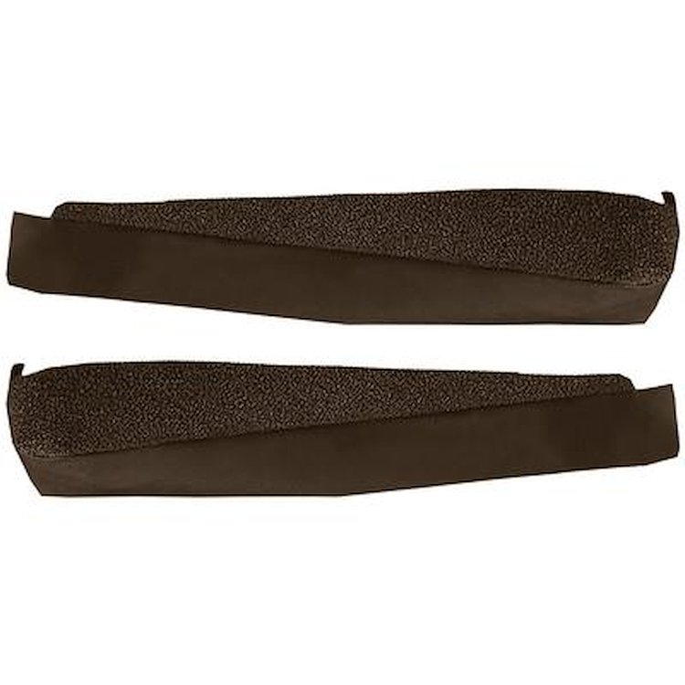 VT1536271 1968-76 Chevrolet Corvette; Door Panel Carpet Inserts; 2-Piece Set; Loop; Dark Brown