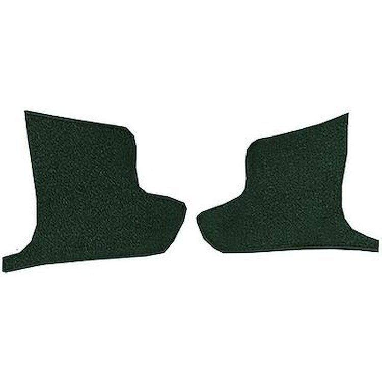 VT1536713 1963-67 Chevrolet Corvette; Kick Panel Carpet Inserts; Loop; Dark Green