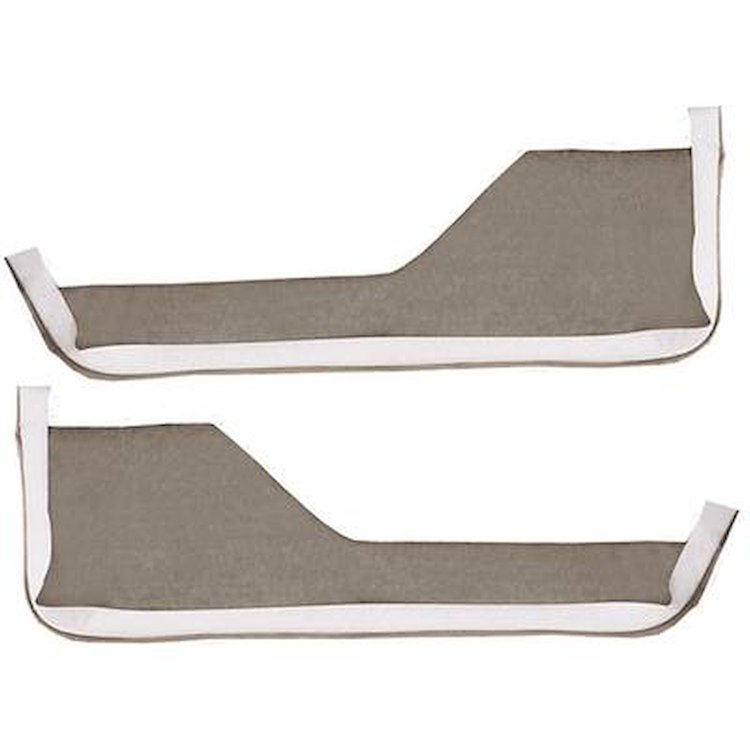 VT1602627 1984-89 Chevrolet Corvette; Door Panel Carpet Inserts; 2-Piece Set; Cutpile; Gray