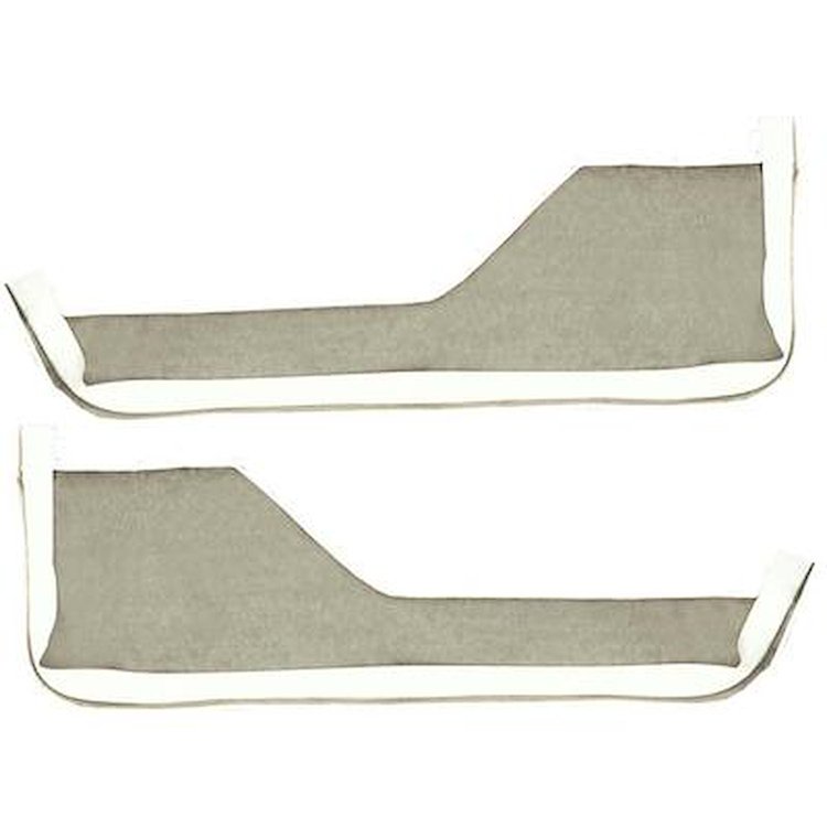 VT1602674 1984-89 Chevrolet Corvette; Door Panel Carpet Inserts; 2-Piece Set; Cutpile; Saddle / Biscuit