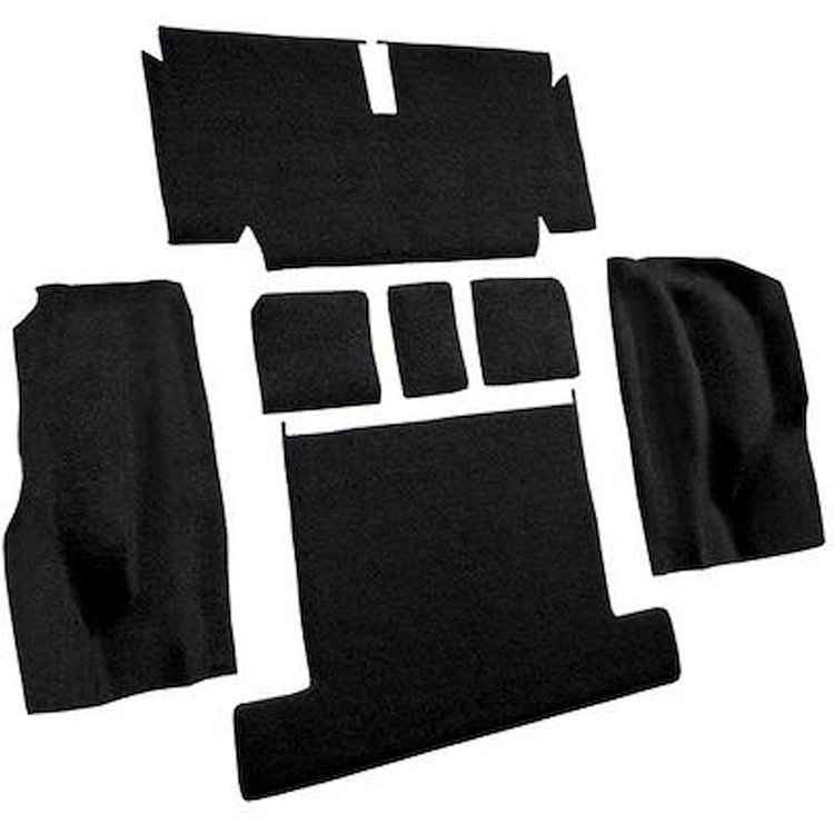 VT1705301 1971-75 Chevrolet Corvette; Coupe; Rear Molded Carpet; w/ Heel Pad; Cutpile; Black