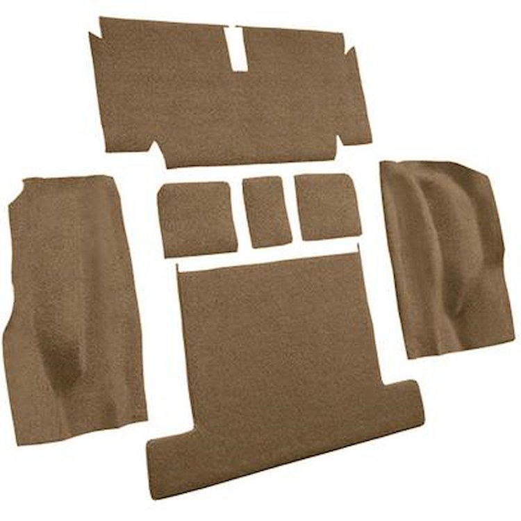 VT1705318 1971-75 Chevrolet Corvette; Coupe; Rear Molded Carpet; w/ Heel Pad; Cutpile; Dark Saddle