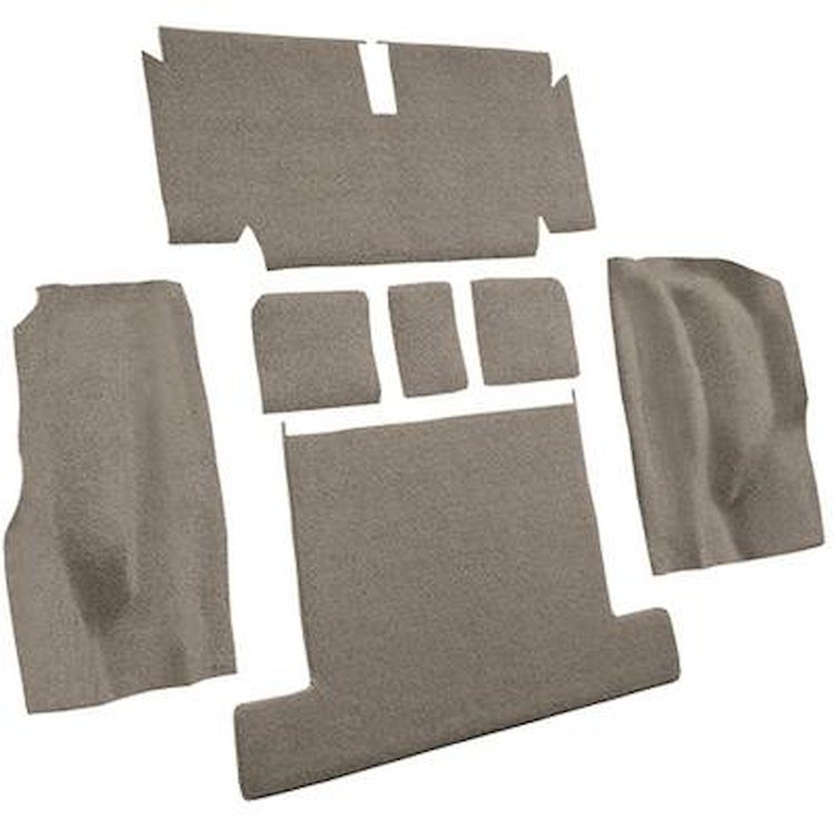 VT1705327 1971-75 Chevrolet Corvette; Coupe; Rear Molded Carpet; w/ Heel Pad; Cutpile; Gray