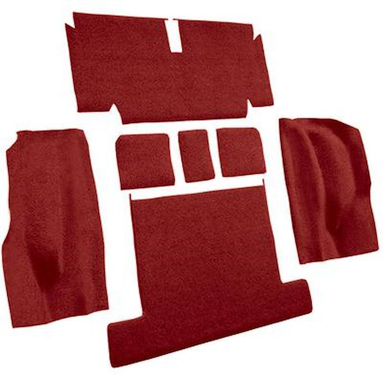 VT1705329 1971-75 Chevrolet Corvette; Coupe; Rear Molded Carpet; w/ Heel Pad; Cutpile; Oxblood