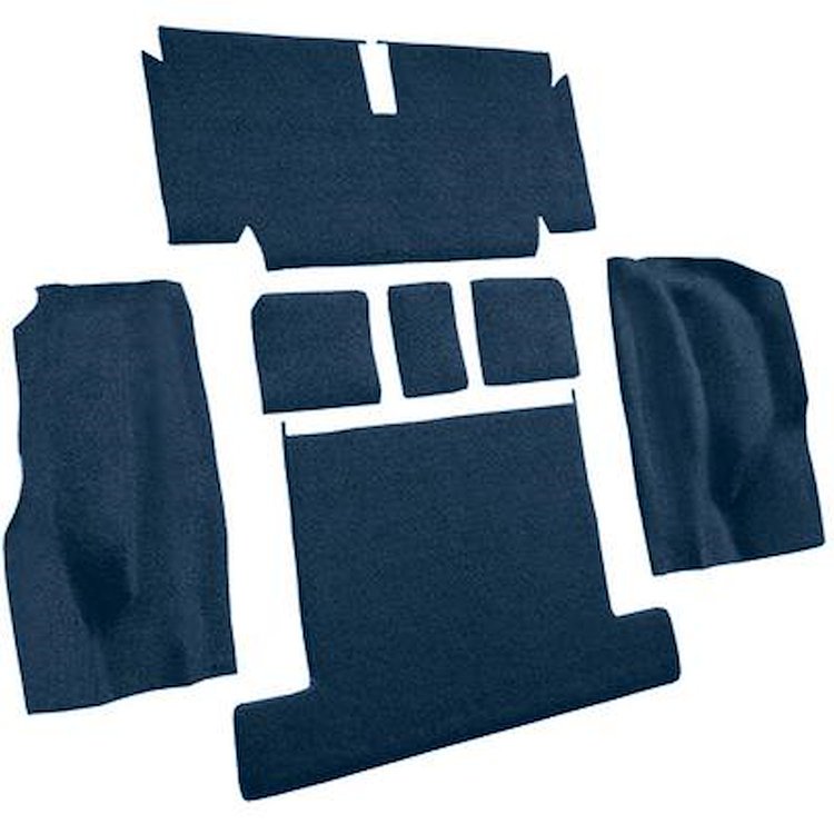 VT1705372 1971-75 Chevrolet Corvette; Coupe; Rear Molded Carpet; w/ Heel Pad; Cutpile; Royal Blue