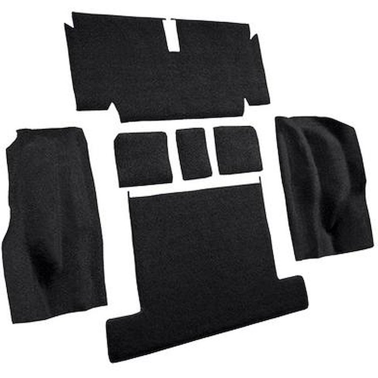 VT1705401 1971-75 Chevrolet Corvette; Coupe; Rear Molded Carpet; w/o Heel Pad; Cutpile; Black