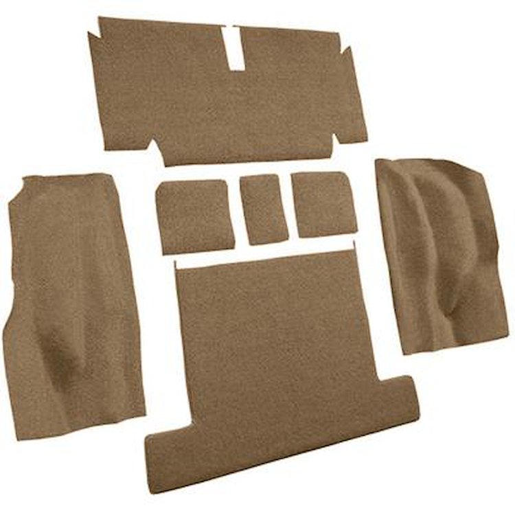 VT1705418 1971-75 Chevrolet Corvette; Coupe; Rear Molded Carpet; w/o Heel Pad; Cutpile; Dark Saddle
