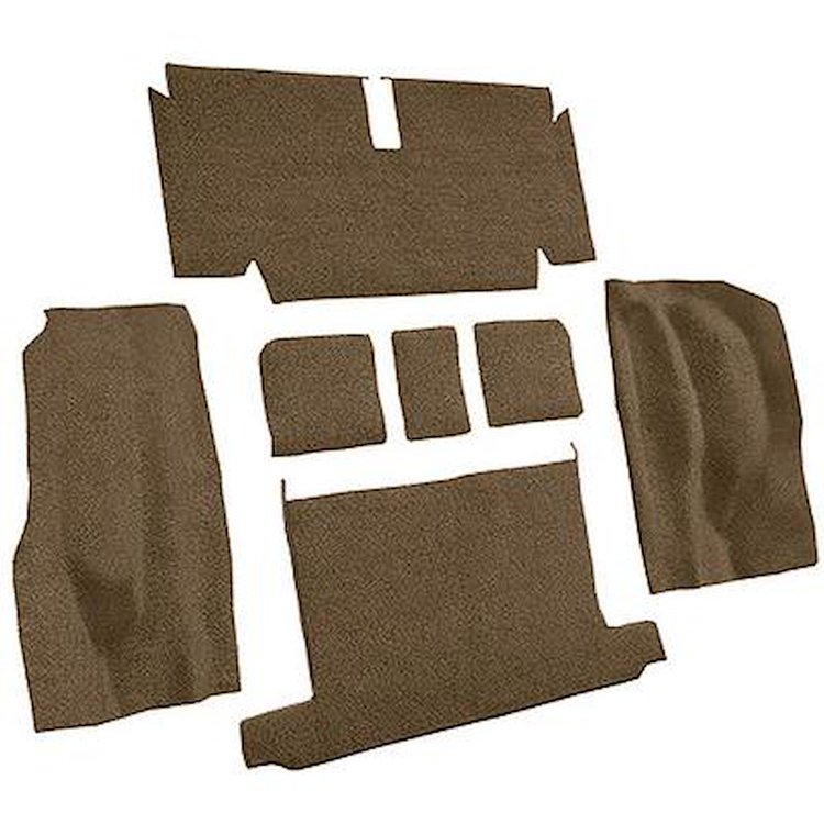 VT1706117 1971-72 Chevrolet Corvette; Roadster; Rear Molded Carpet; w/ Heel Pad; Cutpile; Medium Saddle