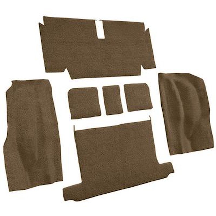 VT1706217 1971-72 Chevrolet Corvette; Roadster; Rear Molded Carpet; w/o Heel Pad; Cutpile; Medium Saddle