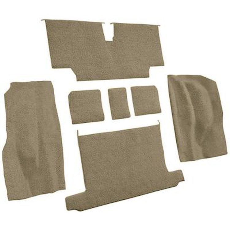 VT1707017 1973-75 Chevrolet Corvette; Roadster; Rear Molded Carpet; w/o Heel Pad; Cutpile; Medium Saddle