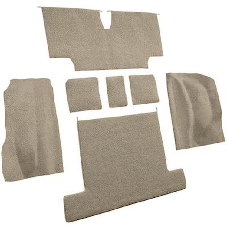 VT1707820 1976 Chevrolet Corvette; Rear Molded Carpet; w/ Heel Pad; Cutpile; Doeskin/Camel Tan