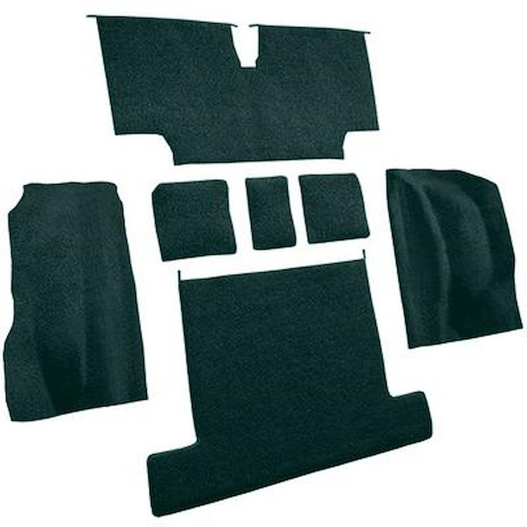 VT1707985 1976 Chevrolet Corvette; Rear Molded Carpet; w/o Heel Pad; Cutpile; Blue Green