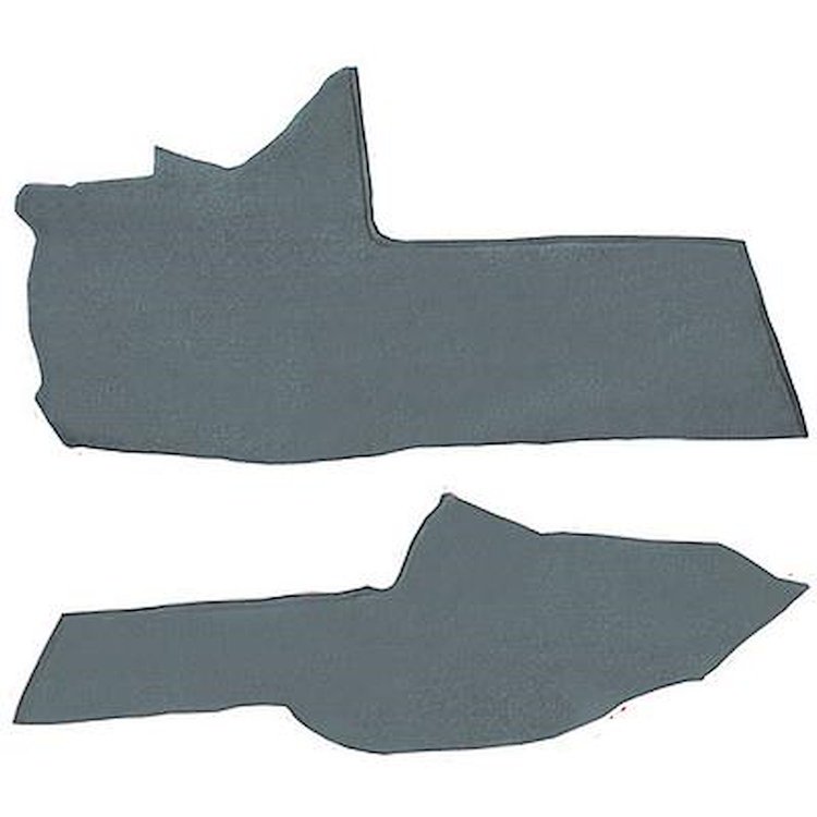 VT1716364 1990-93 Chevrolet Corvette; Console Carpet Strips; 2-Piece Set; Cutpile; Steel Blue / Crystal Blue