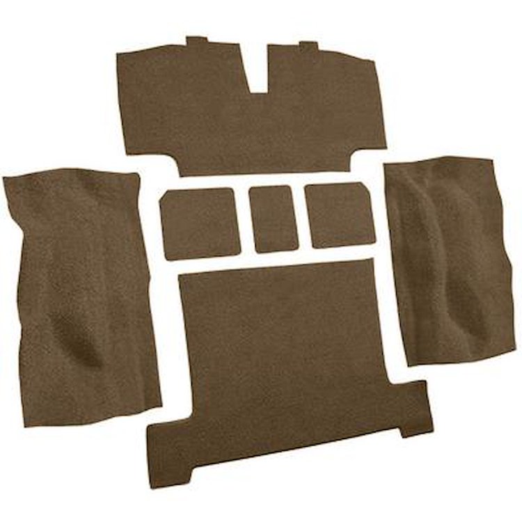 VT1734017 1969-70 Chevrolet Corvette; Rear Molded Carpet; w/o Heel Pad; Cutpile; Medium Saddle