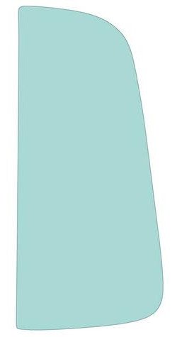 VT5559T Door Vent Window Glass 1955-59 Chevrolet, GMC Pickup Truck; Light Green Tint; RH or LH; Each