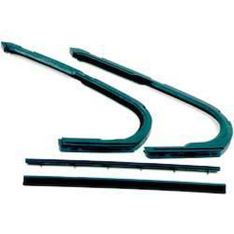 W21615 1961-62 Chevy Impala, Bel Air; Vent Window Weatherstrip; 2 & 4-Door Hardtop, Convertible; 4 Piece Set; with Clips