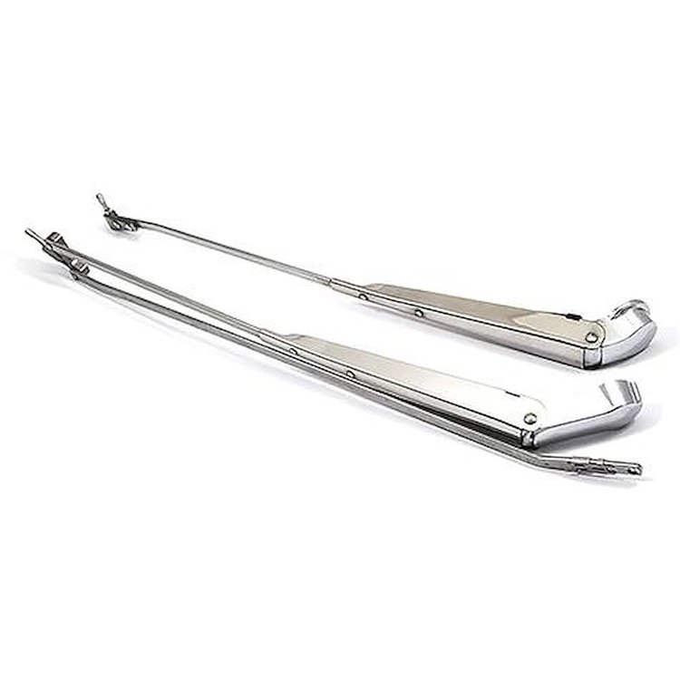 WW1675Z 1968-72 Chevrolert Chevelle, Buick Regal, Pontiac GTO, Polished Stainless Wiper Arms, Recessed, Pair