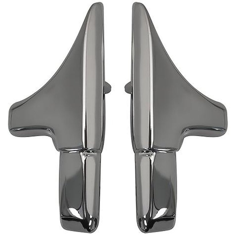 XP4760V 1970-72 Chevrolet Chevelle; Molding End Cap; Front Vinyl Top; Pair; Chrome