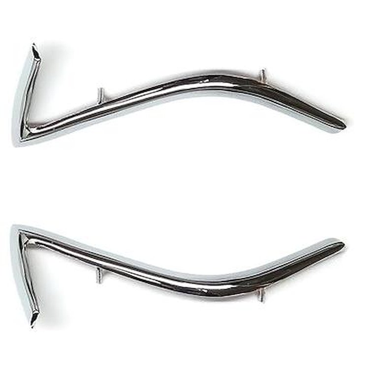 XP4761V 1970-72 Chevrolet Chevelle; Rear Vinyl Top Molding End Caps; Pair