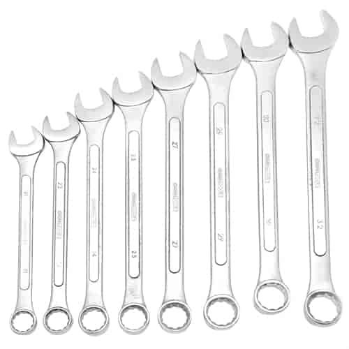 8-Piece Jumbo Combination Metric Wrench Set, 21 mm-32 mm