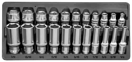 22 PC 3/8 DR SAW SCKT SET