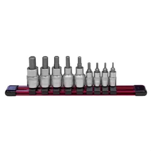 9PC HEX METRIC 1/4 & 3/8