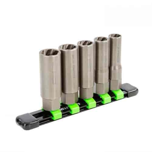 5 Piece Spiral Type Deep Bolt Extractor Socket Set