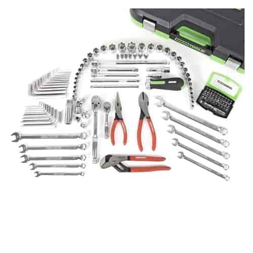121PC 1/4"&3/8" RATCHET &