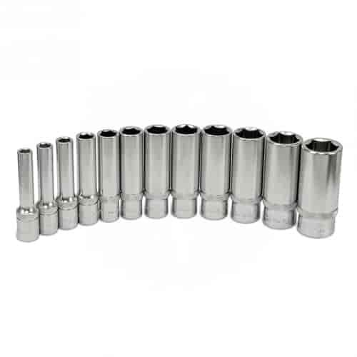 12-Piece 1/4 in. Deep Metric Socket Set