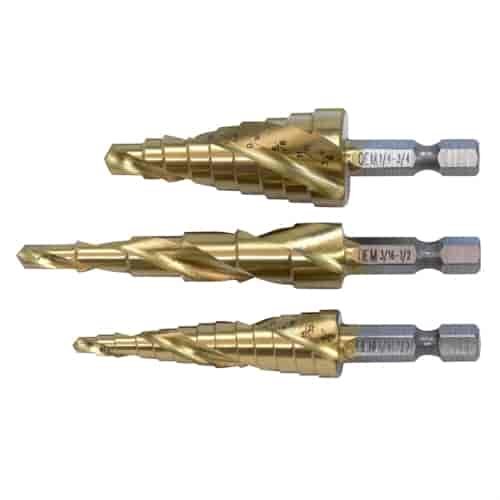 3 PCSTEP DRILL SET SPIRAL