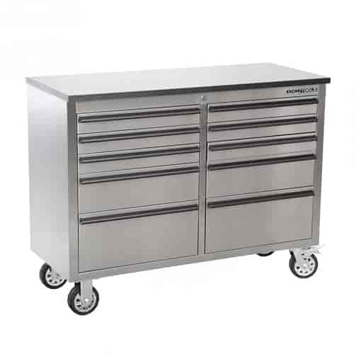 Stainless Steel 10 Drawer Cabinet - 46 inch