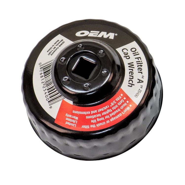 25400 Cap Style Oil Filter Wrench - "A" Cap (74-76mm, 30 flutes)