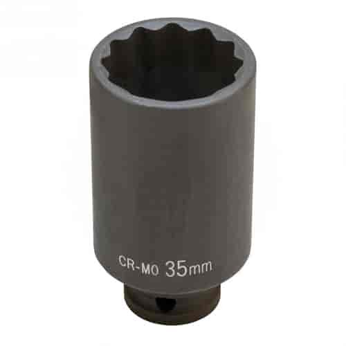 Axle Nut Socket, 1/2 in. Drive, 35 mm, 12-Point