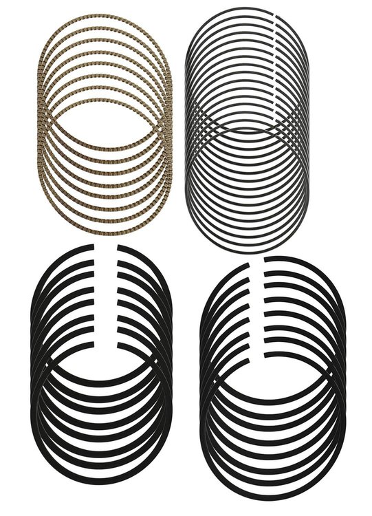 41616CP Plasma-Moly Piston Ring Set for 1989-2002 Small Block Chevy 350 (5.7L) with 4.000 in. Bore (Standard)