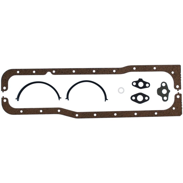 Oil Pan Gasket Set 1962-1995 Small Block Ford 221/255/260/289/302 in Cork with Metal Carrier