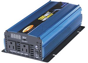 1100W Power Inverter 2 3-Prong Outlets