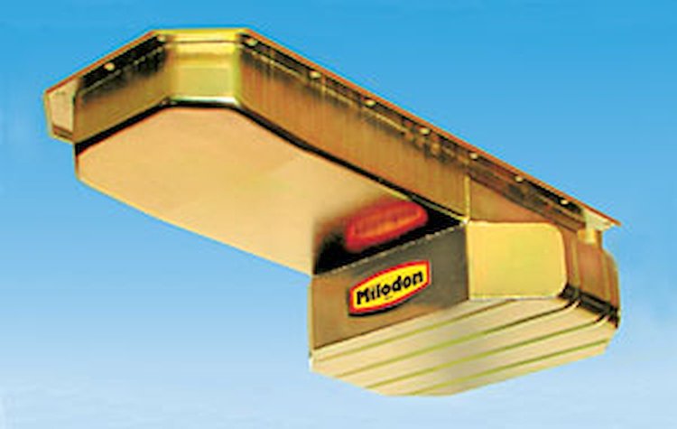 31002 Pro-Touring Steel Oil Pan for Gen III Hemi 5.7/6.1/6.4L, Engine Swap with Tubular K-Member [Gold Iridite]