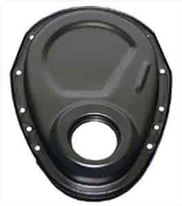 Steel Timing Cover Small Block Chevy Black