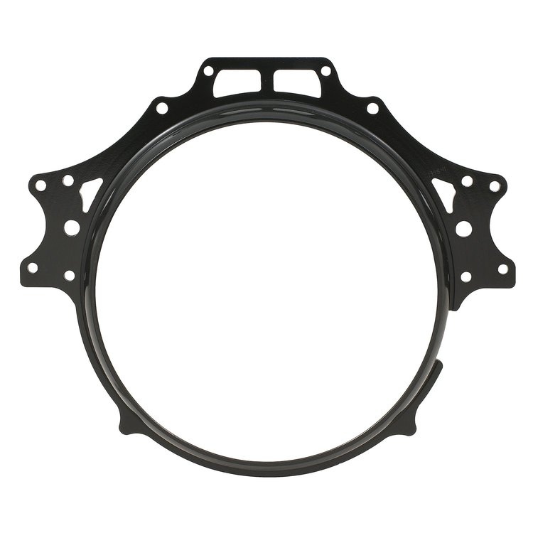 Mid-Mount Plate with Safety Shield Small Block Chevy to PG/TH350/TH400 Automatic