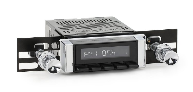 HB-M2-111-09-74 Motor 2B Radio w/Black Face & Installation Bezel & Knobs Kit, 1963 Chevy Bel Air