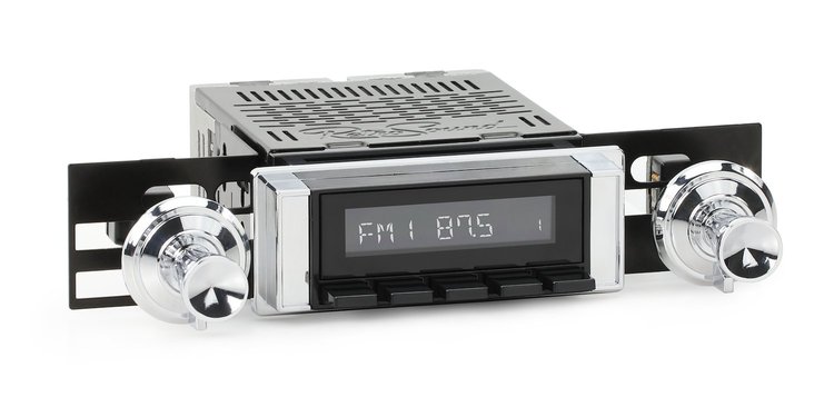 HB-M2-111-09-79 Motor 2B Radio w/Black Face & Installation Bezel & Knobs Kit, 1963 Chevy Bel Air