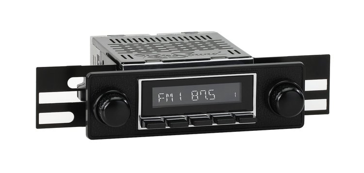 HCB-M2-403-36-96 Motor 2B Radio w/Chrome Face, Black Pushbuttons & Installation Bezel & Knobs Kit, 1975 Alfa Romeo Alfetta