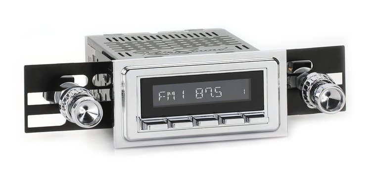 HC-M2-112-04-74 Motor 2B Radio w/Chrome Face & Installation Bezel & Knobs Kit, 1964 Pontiac GTO