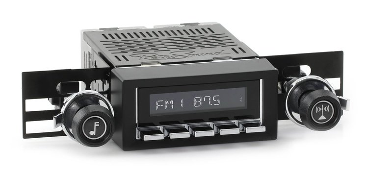 HC-M2-216-217-37-73 Motor 2B Radio w/Chrome Face & Installation Bezels & Knobs Kit, 1970 Chevy Camaro