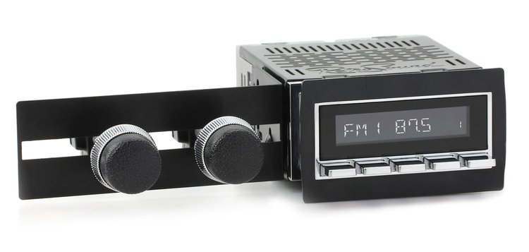 HC-M2-250-251-32-82 Motor 2B Radio w/Chrome Face & Installation Bezel & Knobs Kit, 1971 Plymouth Roadrunner