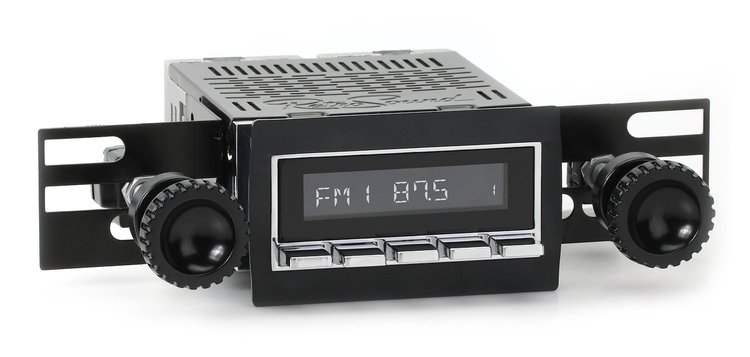 HC-M2-250-46-96 Motor 2B Radio w/Chrome Face & Installation Bezel & Knobs Kit, 1960 Chevy C10 Pickup