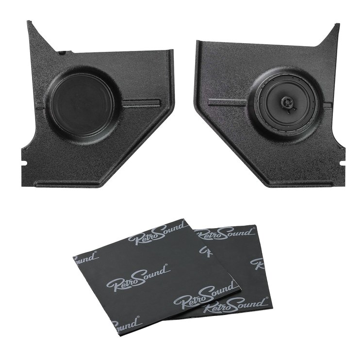 KPF396466-KPR2-M Kick Panels for 1964-1966 Ford Mustang Coupe/Fastback w/KPR2 Rings & MAT10-SD Sound Dampening