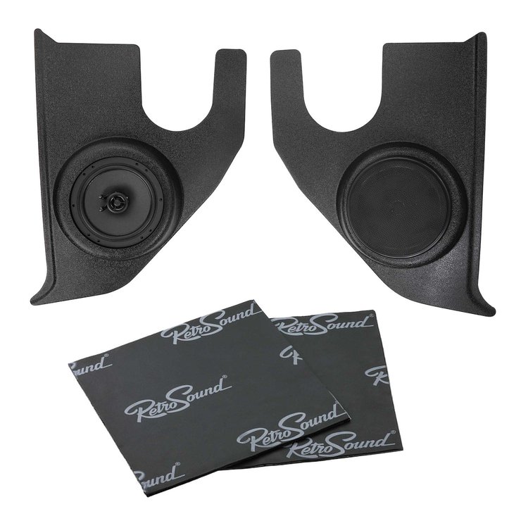 KPC596772-62-M Kick Panels for 1967-1972 Chevrolet & GMC Trucks w/S-62 Speakers & MAT10-SD Sound Dampening